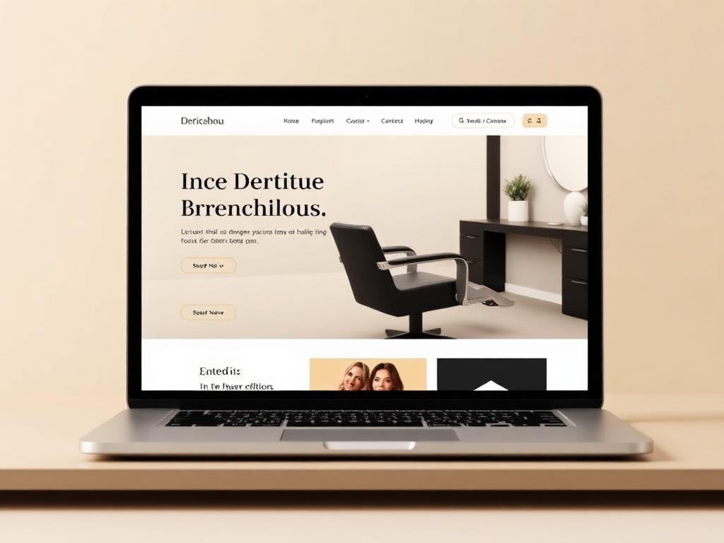 Demó weboldal mockup — Fodrászat